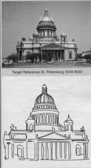 Remote viewing target - bulding in St. Petersburg - and another "direct hit" drawing