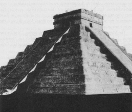 Shadow-play on the Pyramid of Kukulcan. Secrets of Mayan Science/Religion. C. 1990. Hunbatz Men