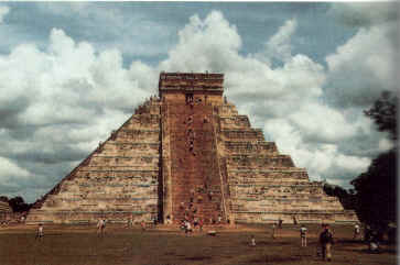 The Pyramid of Kukulcan (El Castillo) at Chichen Itza. Gods of the New Millennium. C. 1996. Alan F. Alford